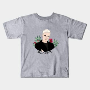 Spike Buffy Floral Valentines Kids T-Shirt